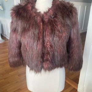 Faux fur INC International Concepts short jacket